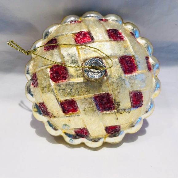 3 GLASS ORNAMENTS / Muffin Doughnut Pie / Baked Good Bakery / Christmas - Picture 3 of 12